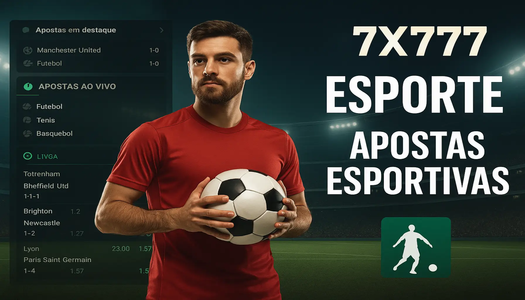 Aposte em apostas esportivas no cassino online 7X777